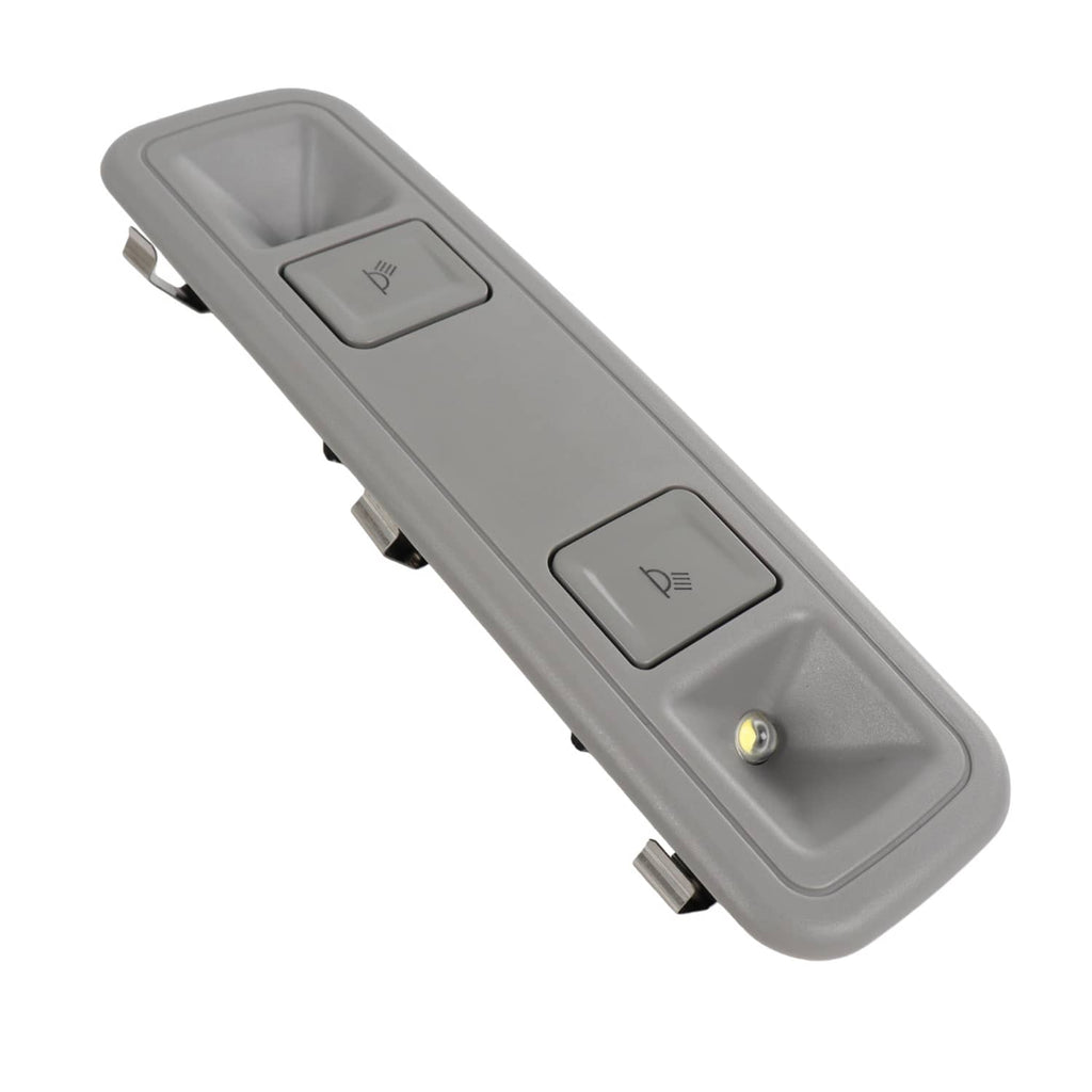 Gray rear dome light lamp with two switches and circular mounting point