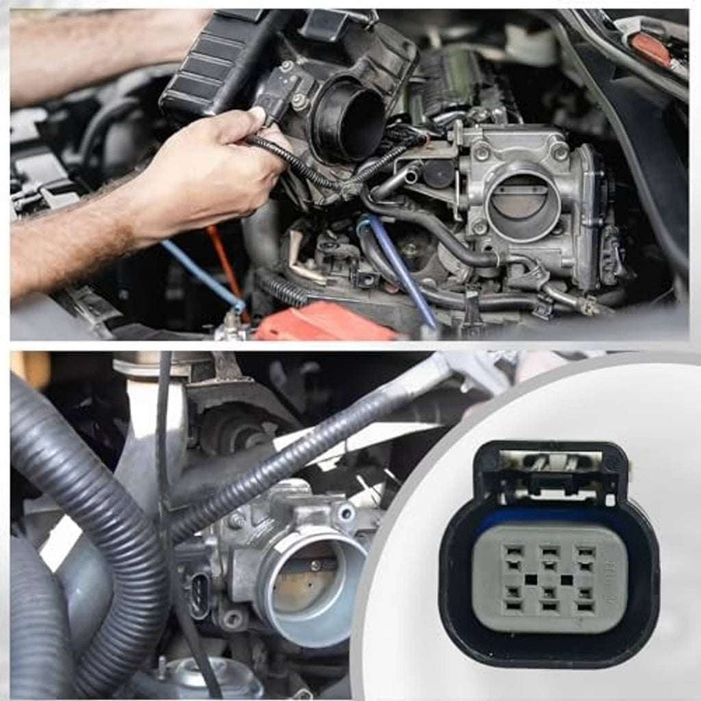 Throttle body connector pigtail attached near engine throttle body