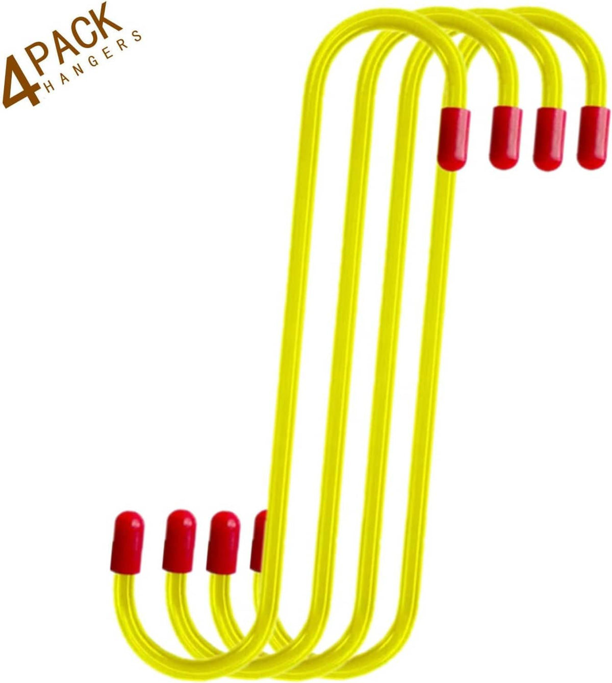 Brake caliper hanger hooks bundle of yellow U-hooks with red rubber end tips
