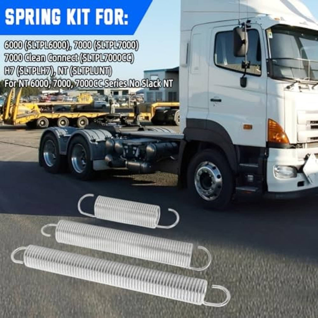 Metal coil springs with loop end hooks, replacement kit for truck