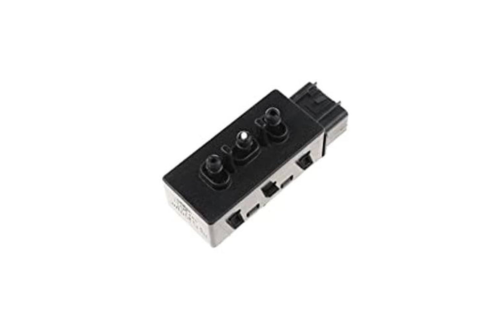 6-way power seat switch module with black housing and side multi-pin ports