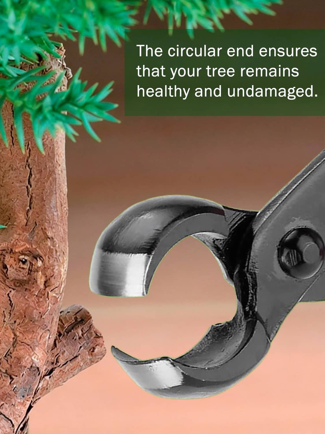 Bonsai concave cutter circular end for clean concave cuts on branches