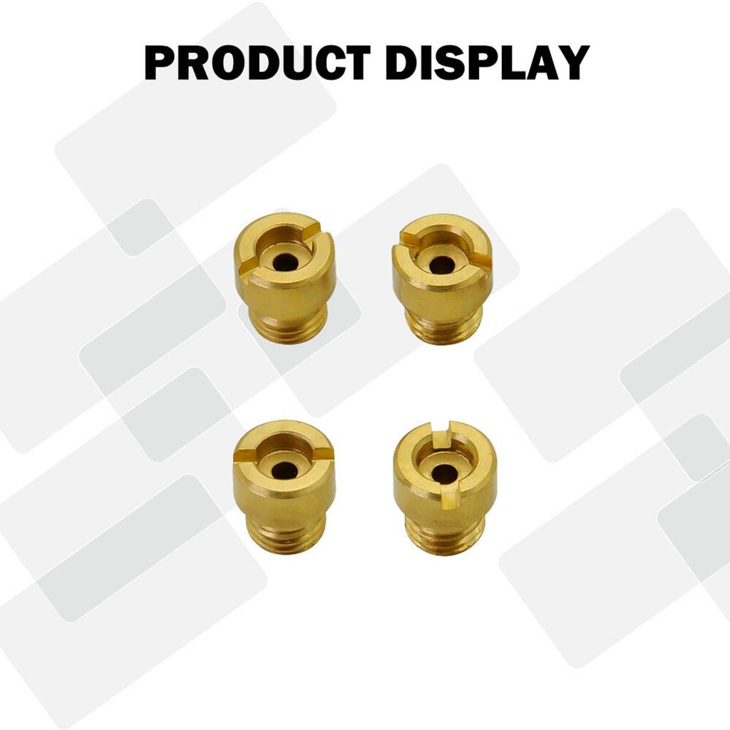 Brass carburetor fittings set with circular ports for Holley 2-barrel carburetor
