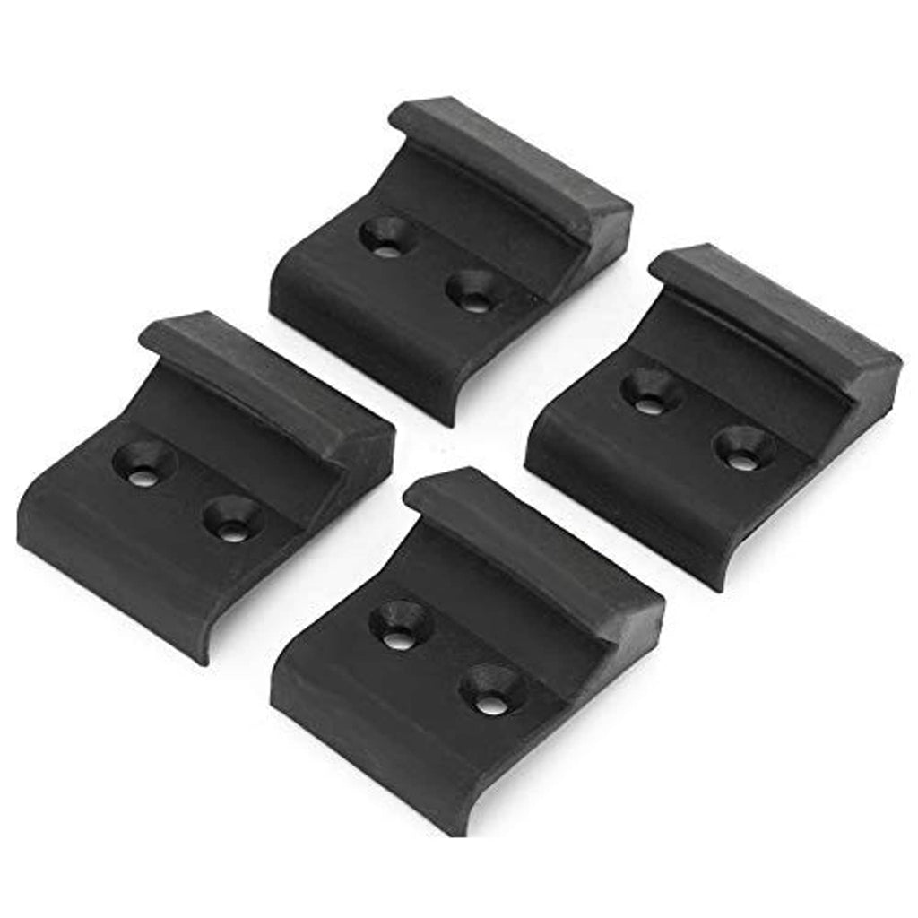 Set of five black ABS jaw protector clamps with two mounting holes each
