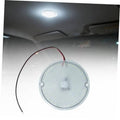 4-inch round LED dome light with clear lens and red wire leads
