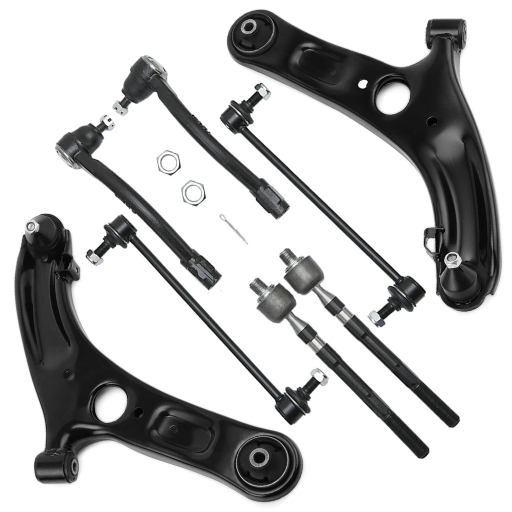 RivetOak For 2013-2016 Hyundai Elantra Front Control Arm Ball Joint Tie Rod Sway Link Kit