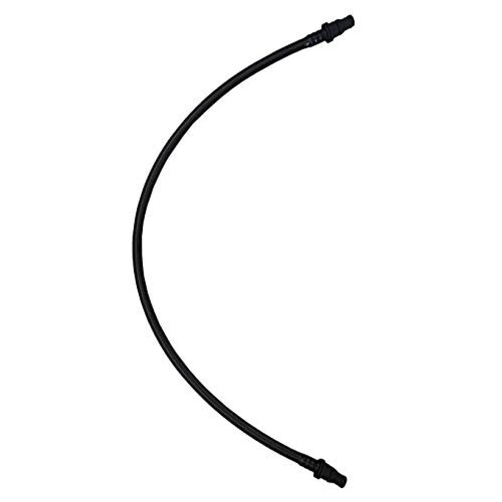 Black coolant hose with two ribbed connector ends, slightly curved