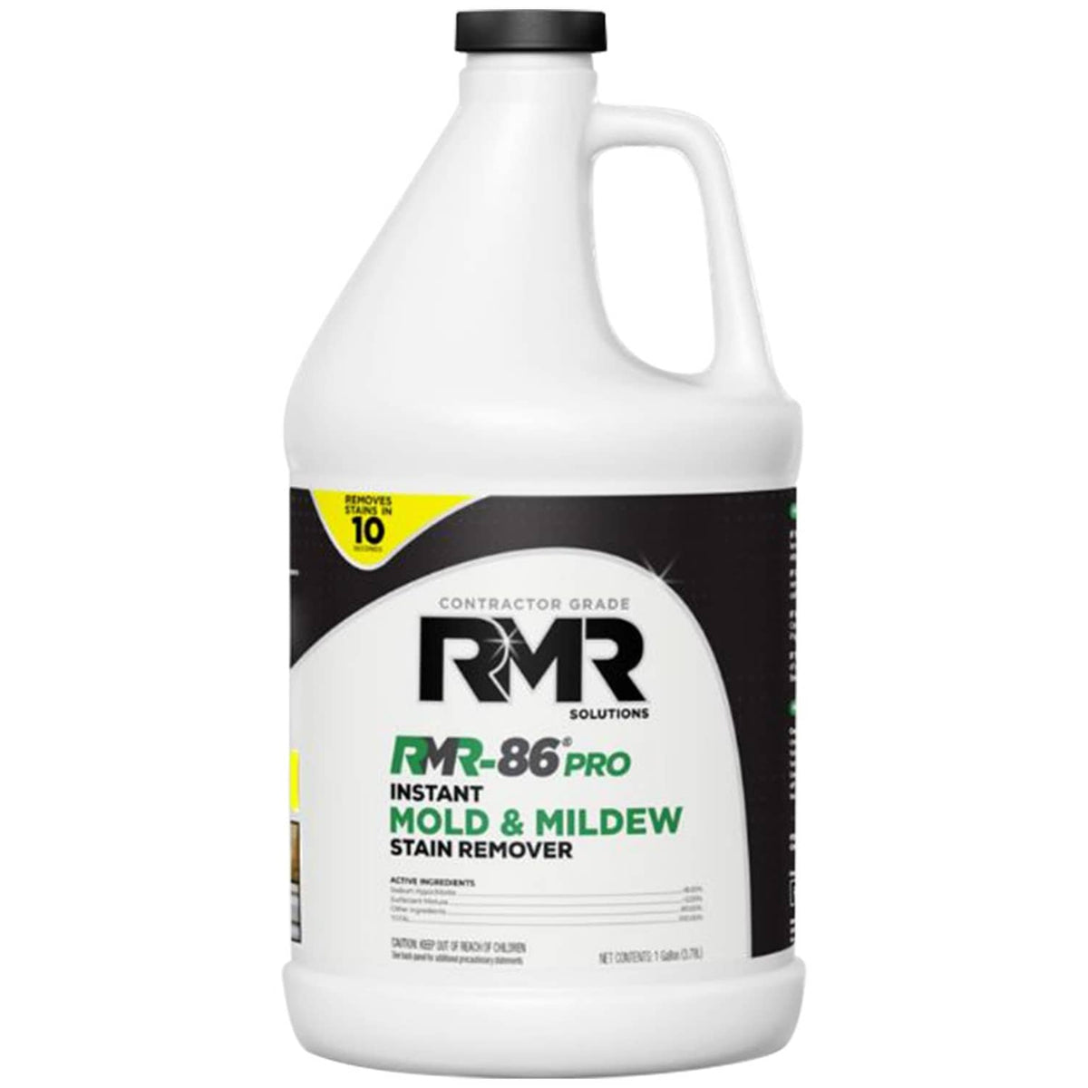White plastic stain remover bottle with black cap, Contractor Grade label