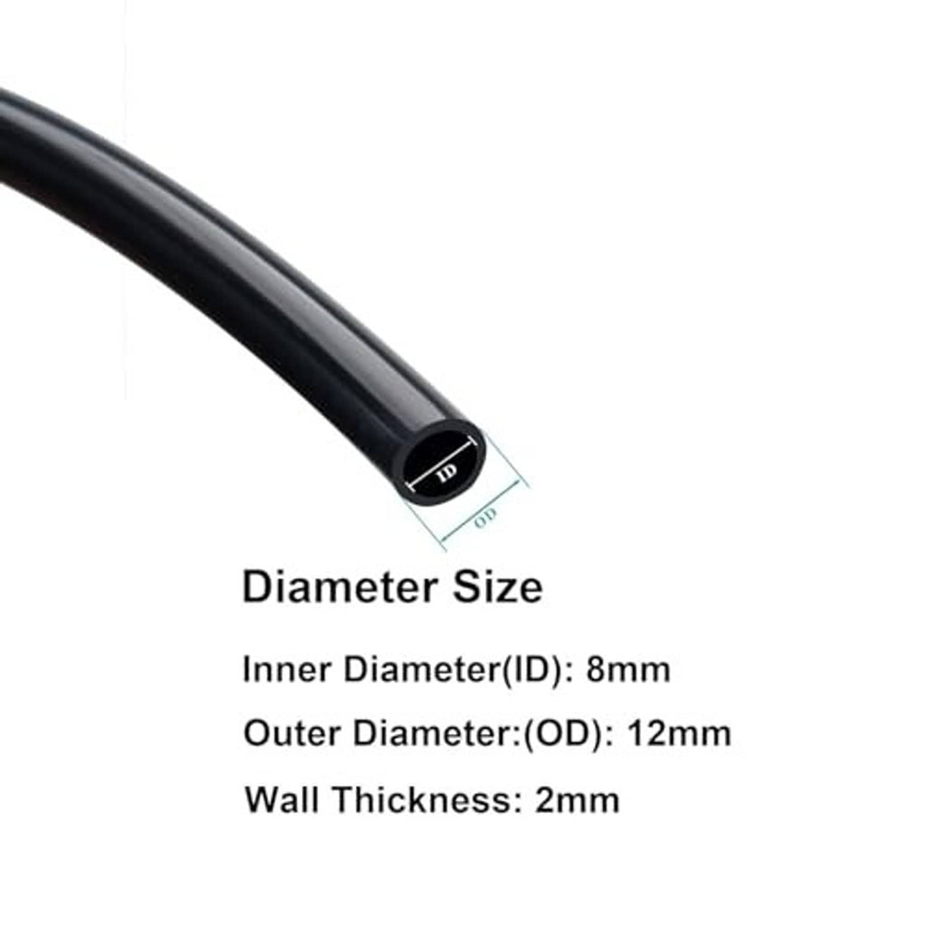 Black silicone tube end showing inner bore and tube wall