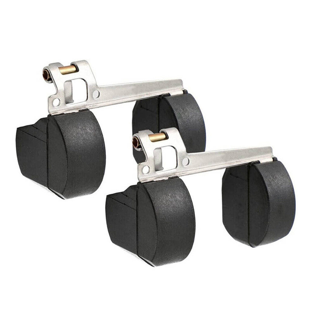 Carburetor intake boot set with black rubber housings and silver mounting brackets
