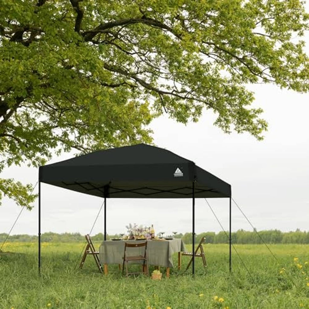 Black arched pop-up canopy top replacement cover for 10x10 straight-leg tent