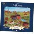 LANG Folk Art 2027 wall calendar cover with countryside farm illustration
