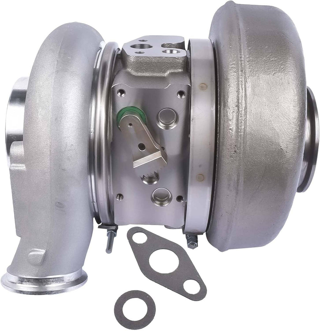 Turbocharger with dual housings and actuator, includes gaskets