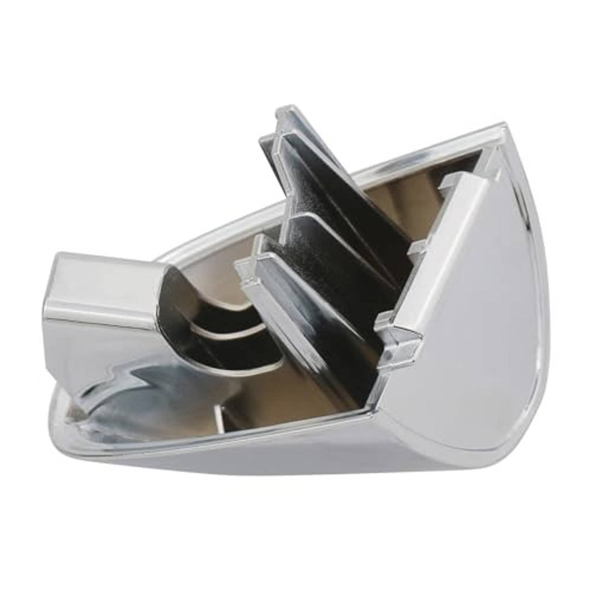 Chrome exterior door handle cover, front passenger side, with open mounting bracket
