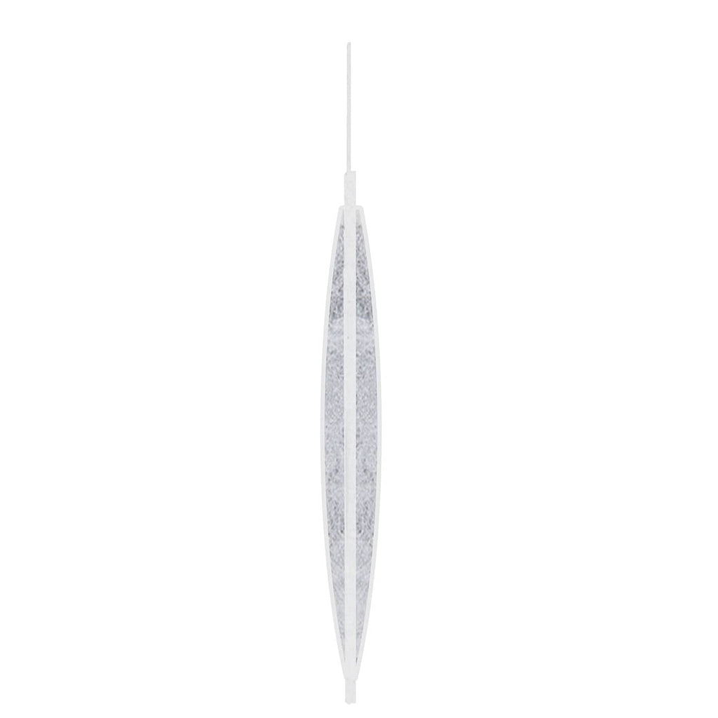 Hanging white filter cartridge media insert with top hanging loop