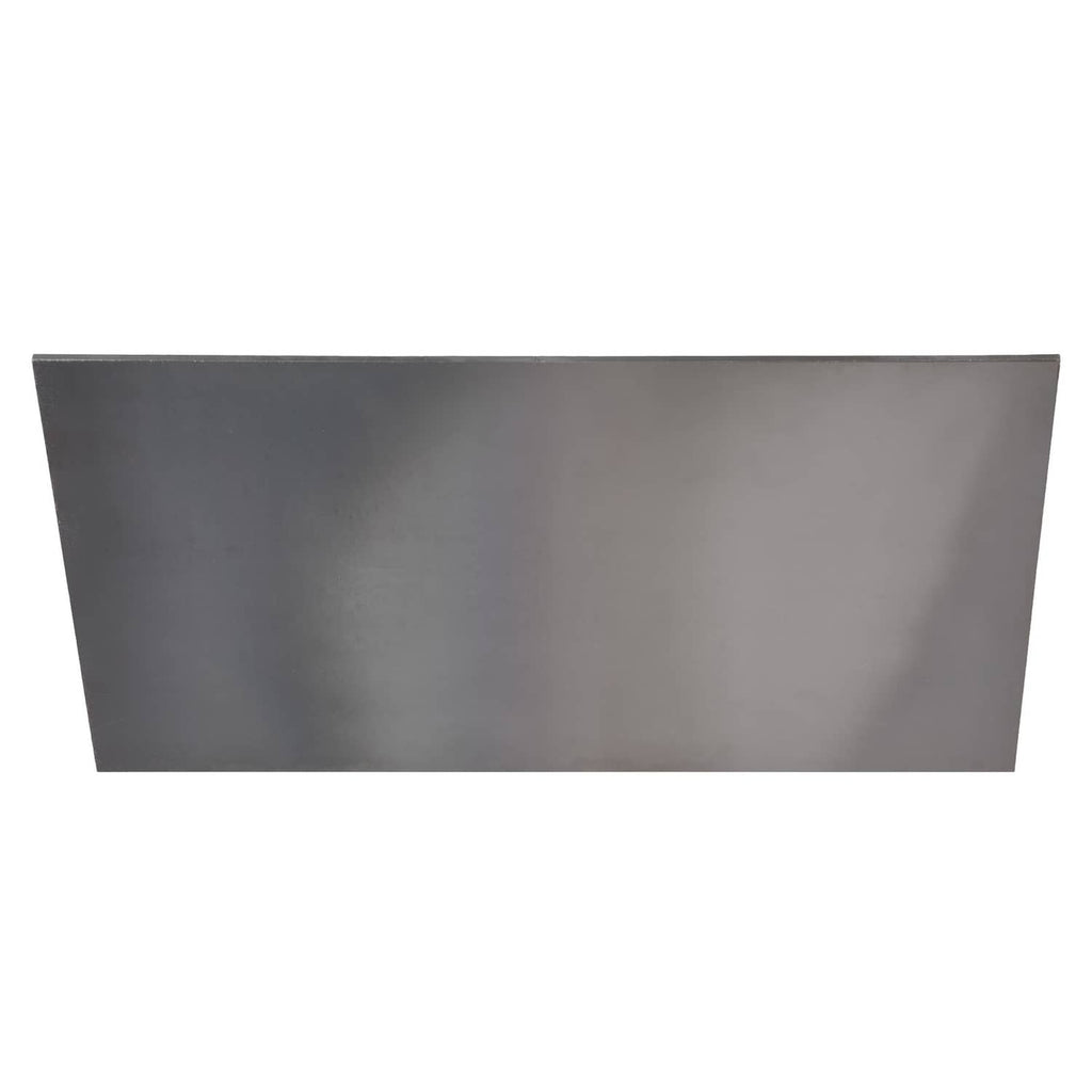 Steel mounting plate bracket, flat rectangular panel in dark gray