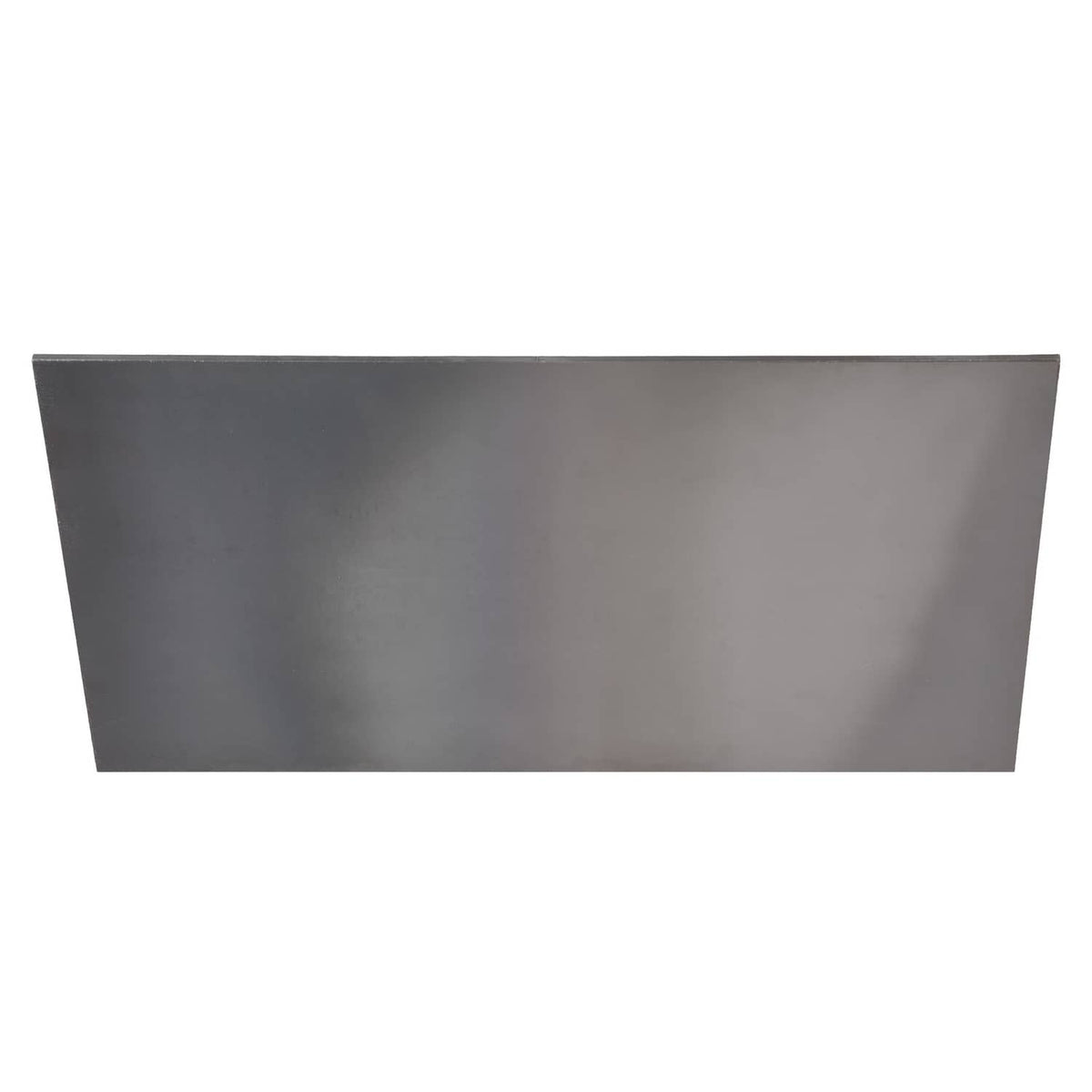 Steel mounting plate bracket, flat rectangular panel in dark gray