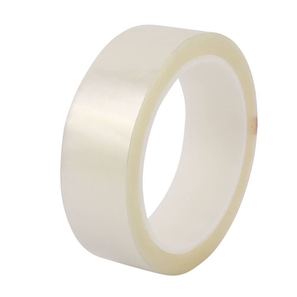 Single-sided clear tape roll, 30mm wide, glossy transparent adhesive