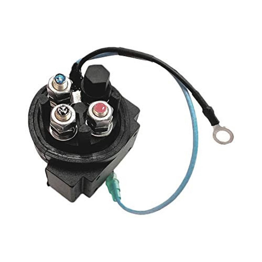Black tilt relay with three screw terminals and ring ground wire