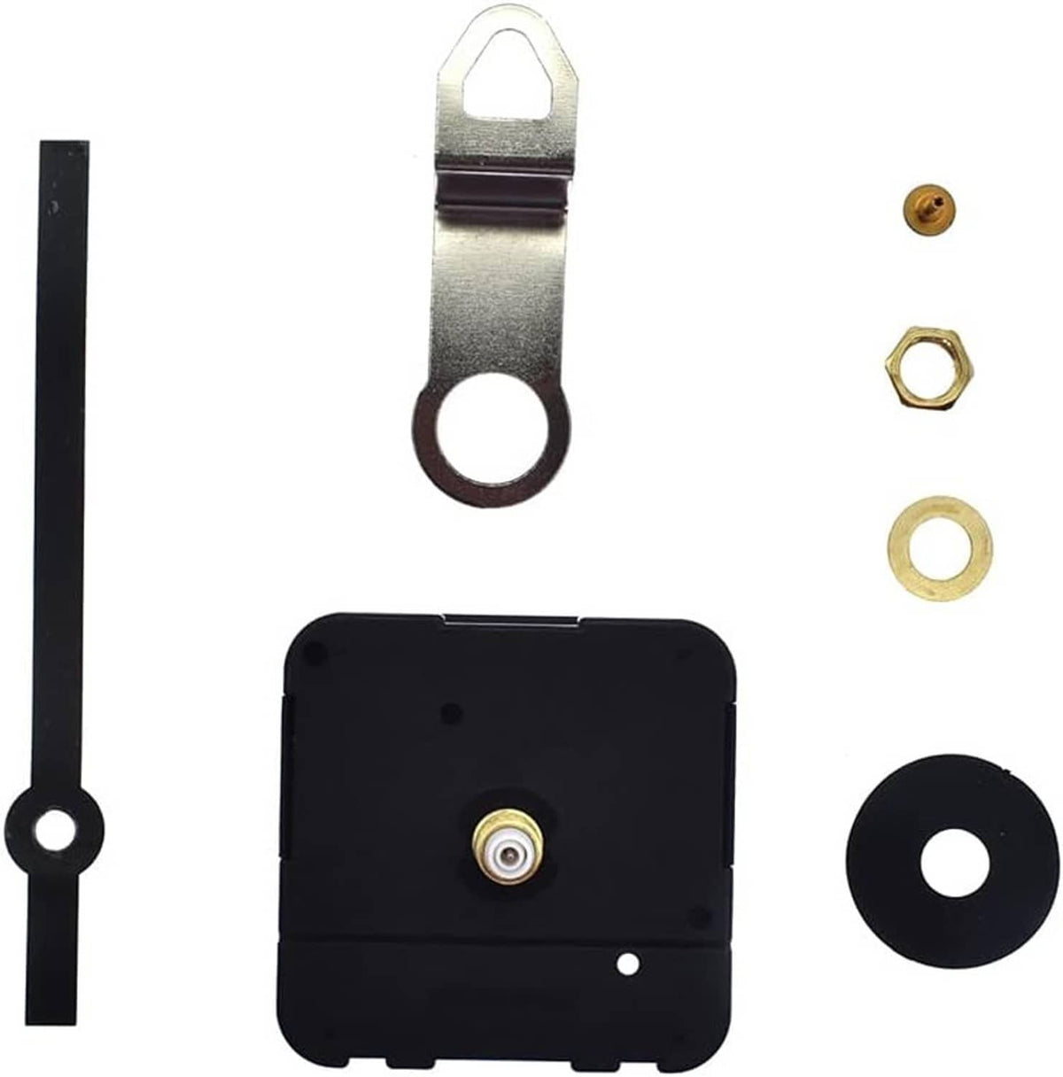 DIY quartz wall clock movement motor mechanism with clock hand and mounting hardware