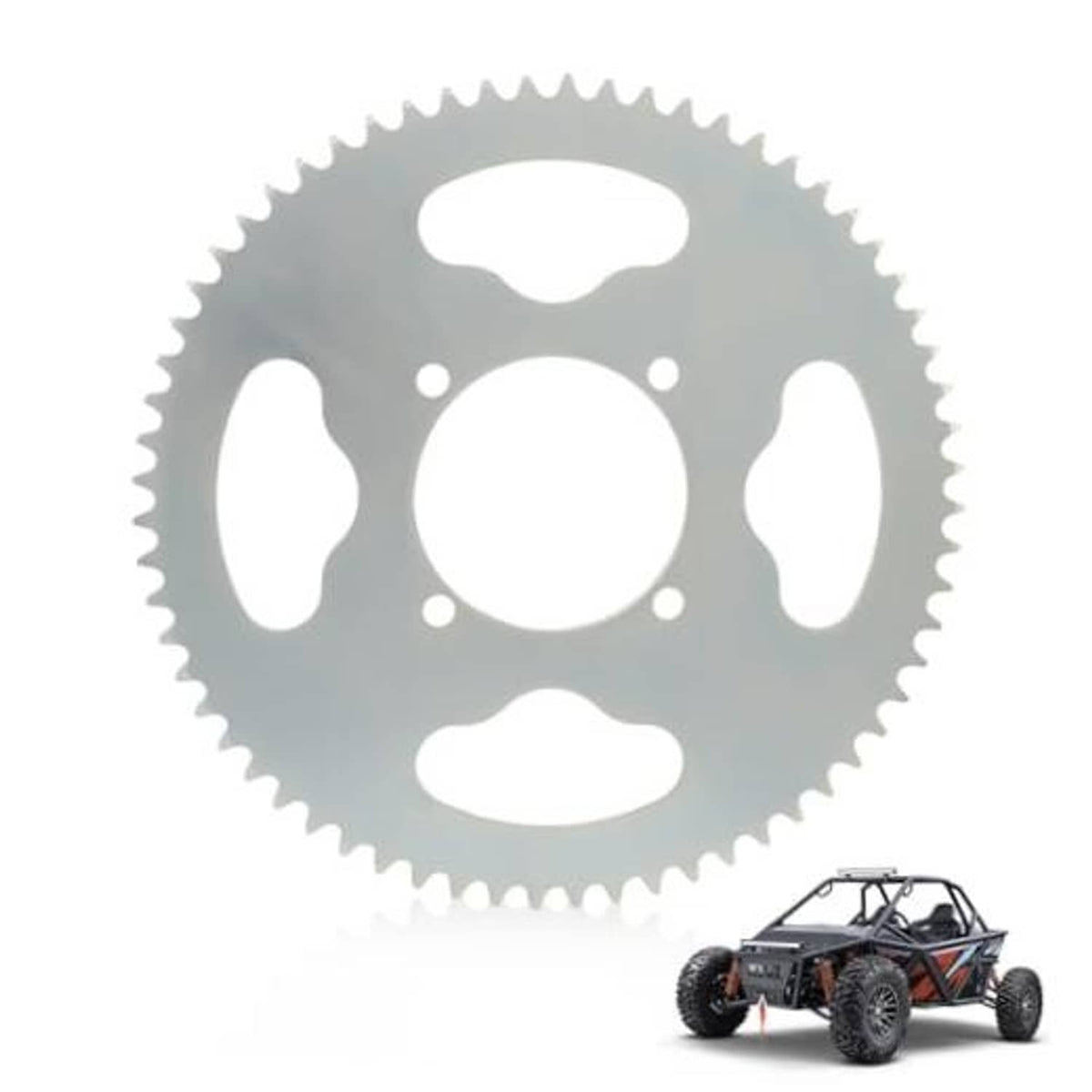 Metal steel mini motorcycle sprocket with 4-hole center and sharp outer teeth