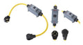 Electrical adapter cable with switch module, 14-30P plug and 6-50R receptacle end