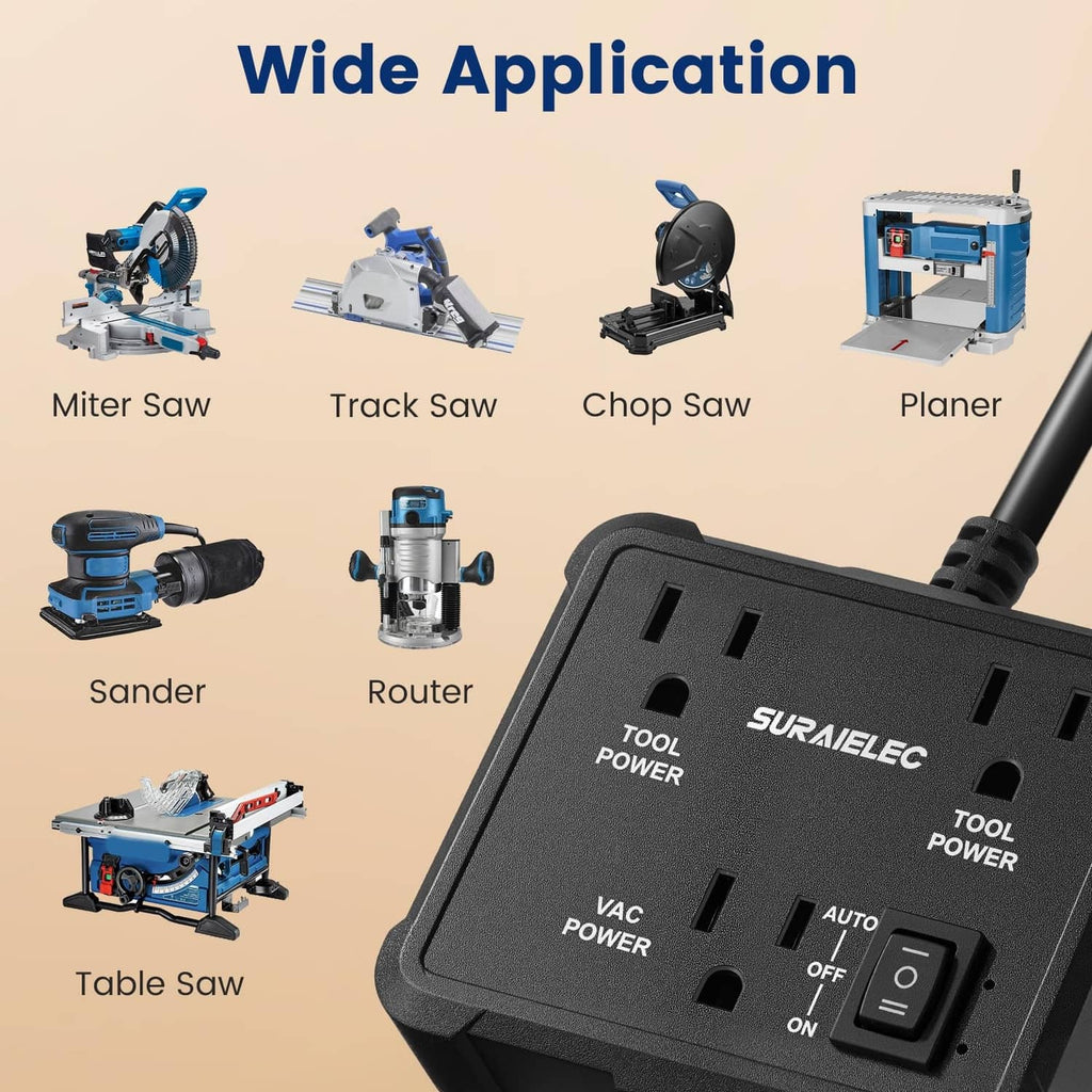 SURAIELEC vacuum switch with auto/on/off mode dial, black compact unit