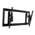 Black low-profile tilting TV wall mount with universal bracket arms and frame plate