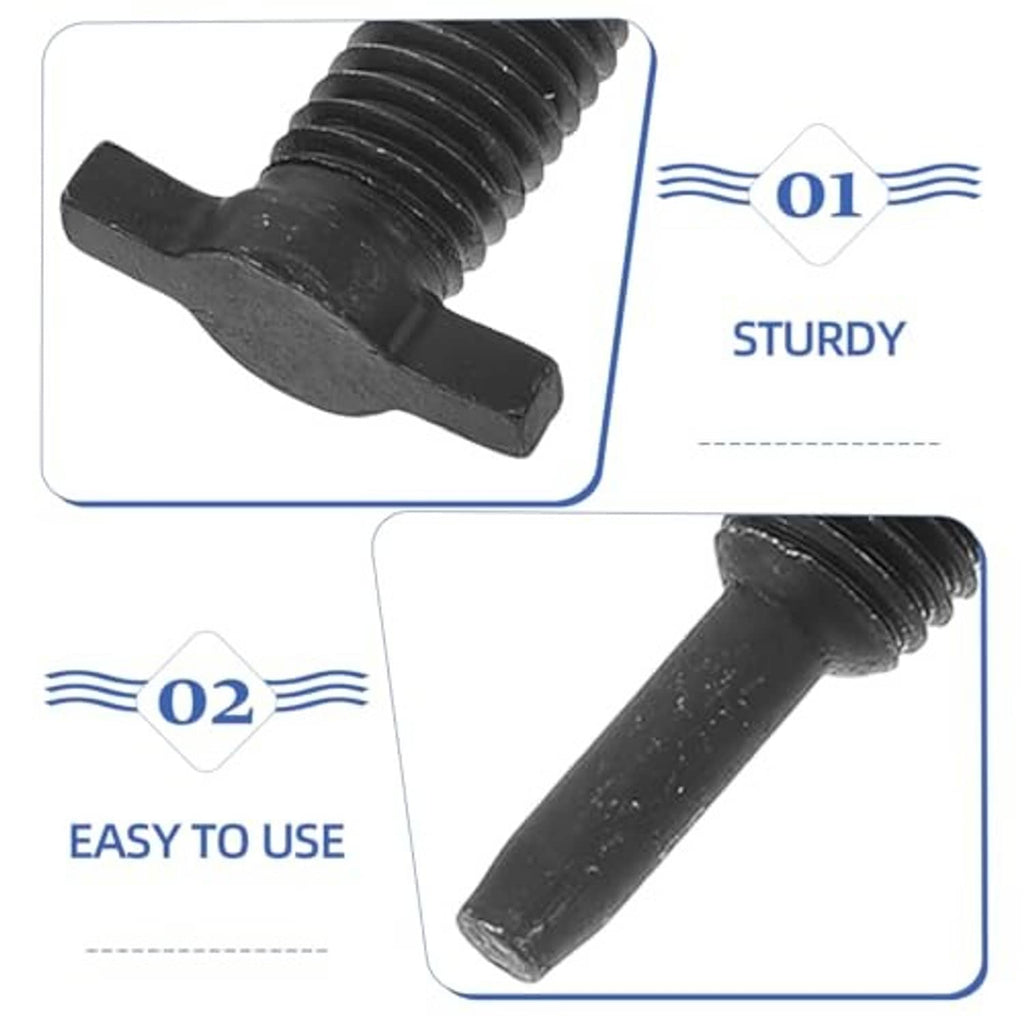Black threaded oil release valve screw with flat cross-head
