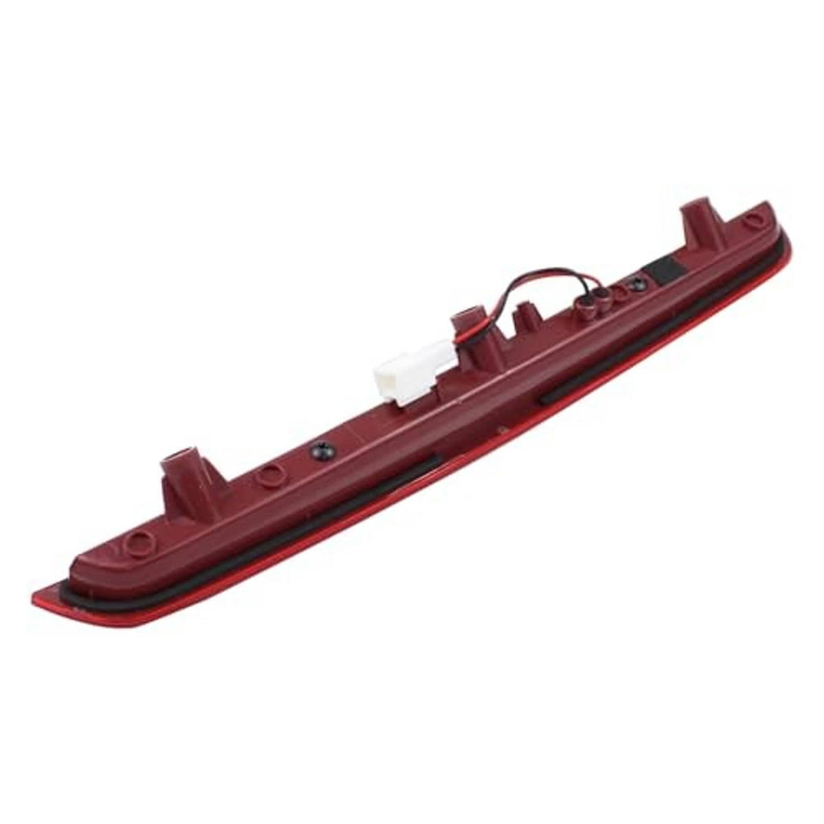 High-mount LED third brake light rear housing with wiring channels and connector clips