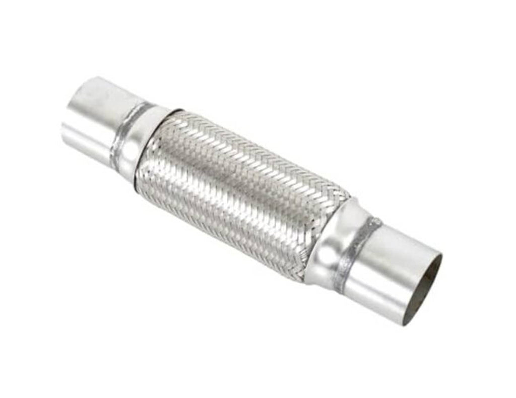 Universal stainless steel exhaust flex pipe, braided sleeve with 2.25 in couplers