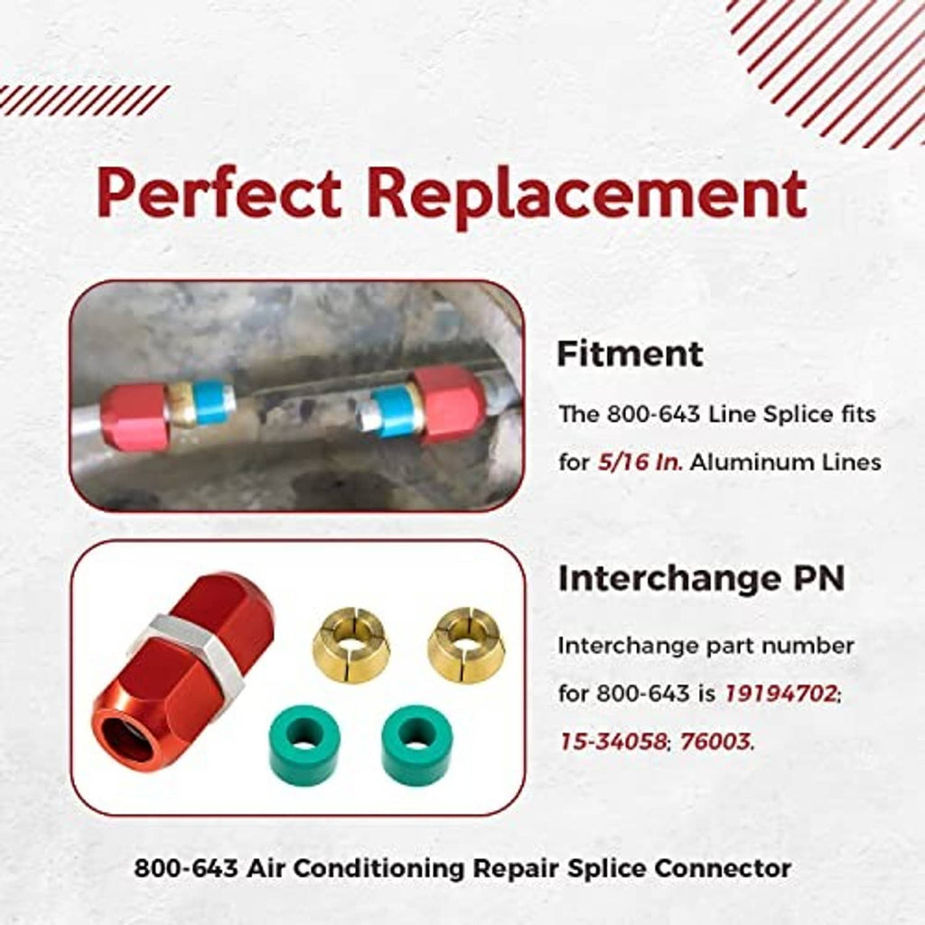 AC splice connector assembly with red coupler, brass nuts, and green seal sleeves