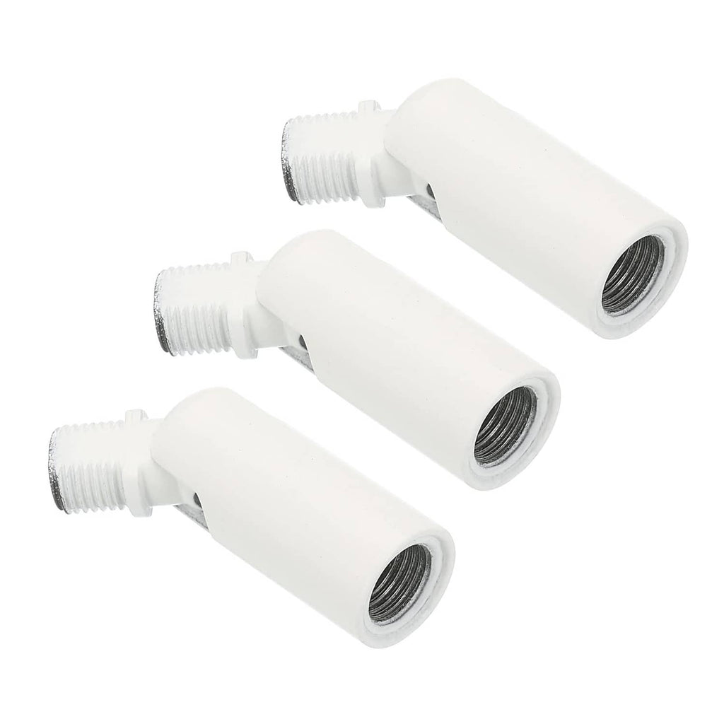 White sloped ceiling light adapter with M10*1 thread, 46mm x 15mm size