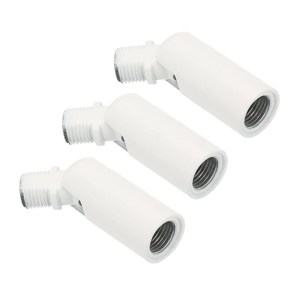 White sloped ceiling light adapter with M10*1 thread, 46mm x 15mm size