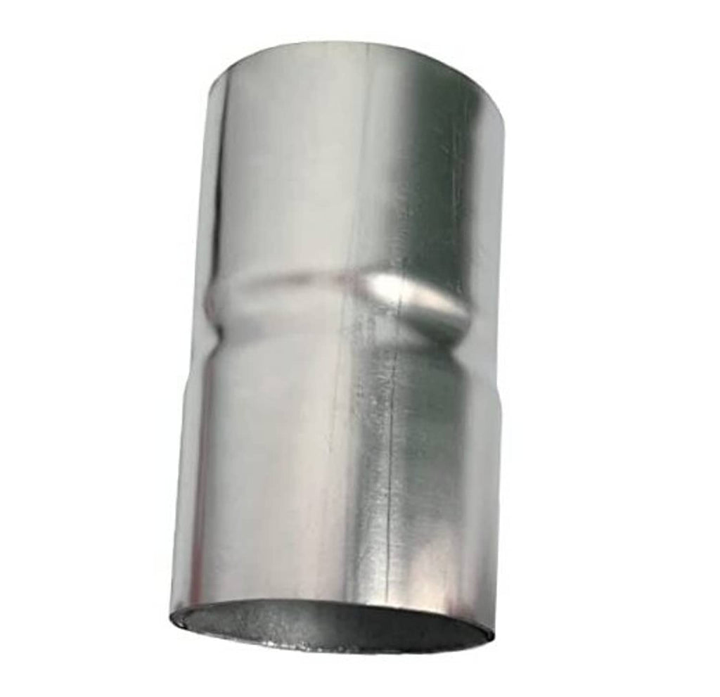 Stainless steel exhaust coupler sleeve with flared end, 2-1/8 in inner diameter