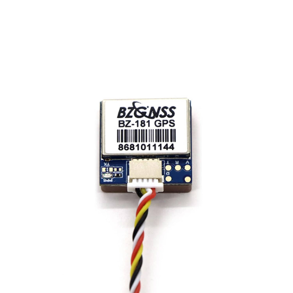 GPS module with three-color wire leads and blue PCB