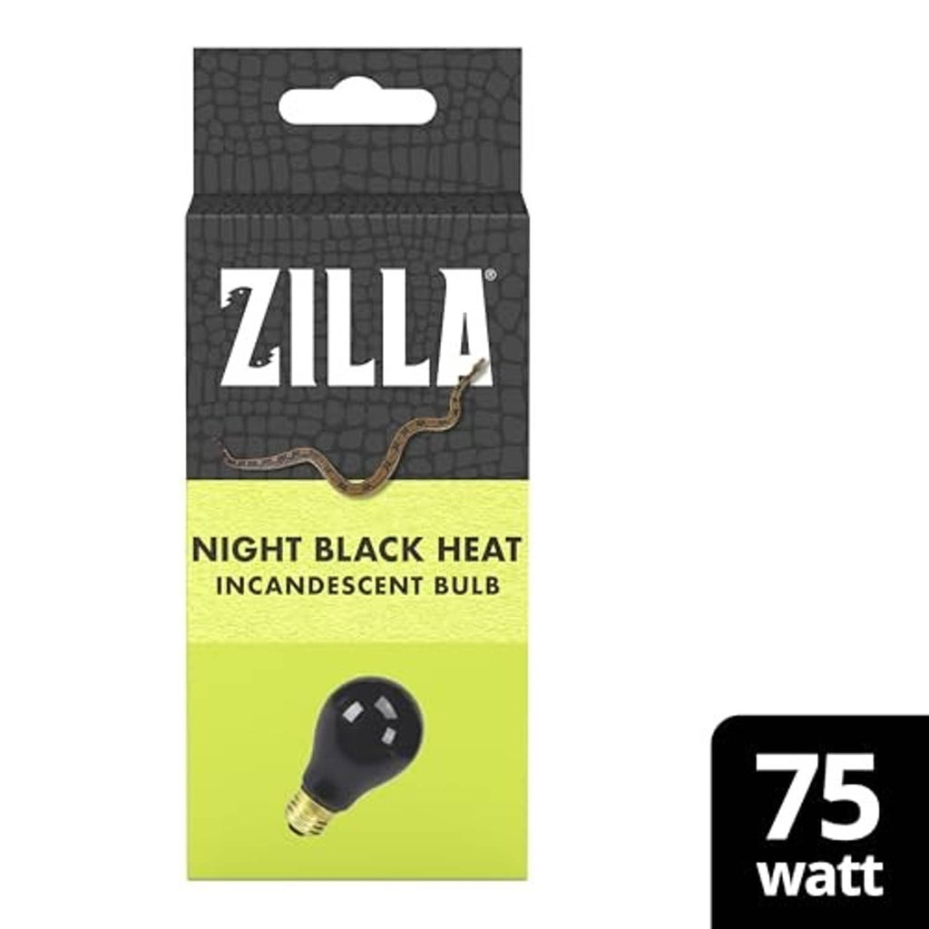 Zilla night black heat incandescent bulb, 75-watt bulb in retail package