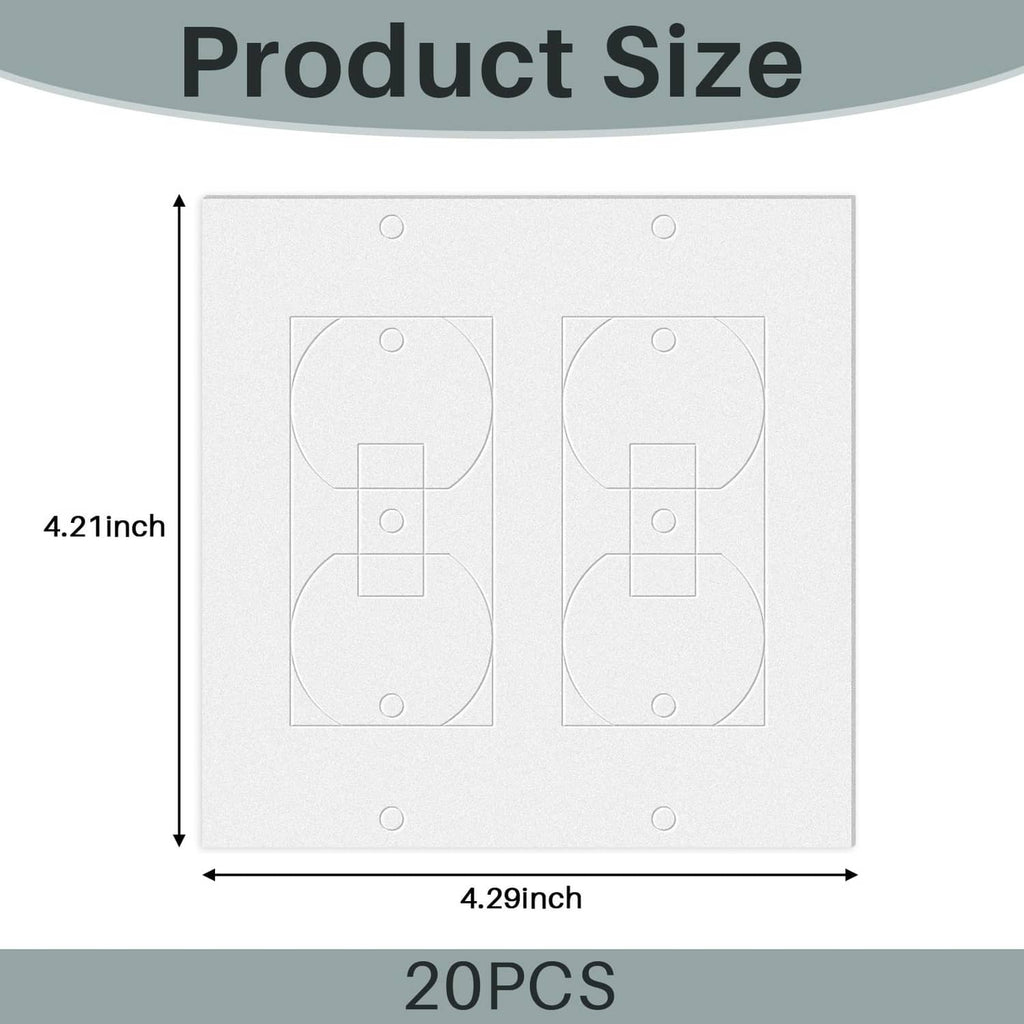2-gang outlet draft sealer set, size template 4.25 x 4.3 in