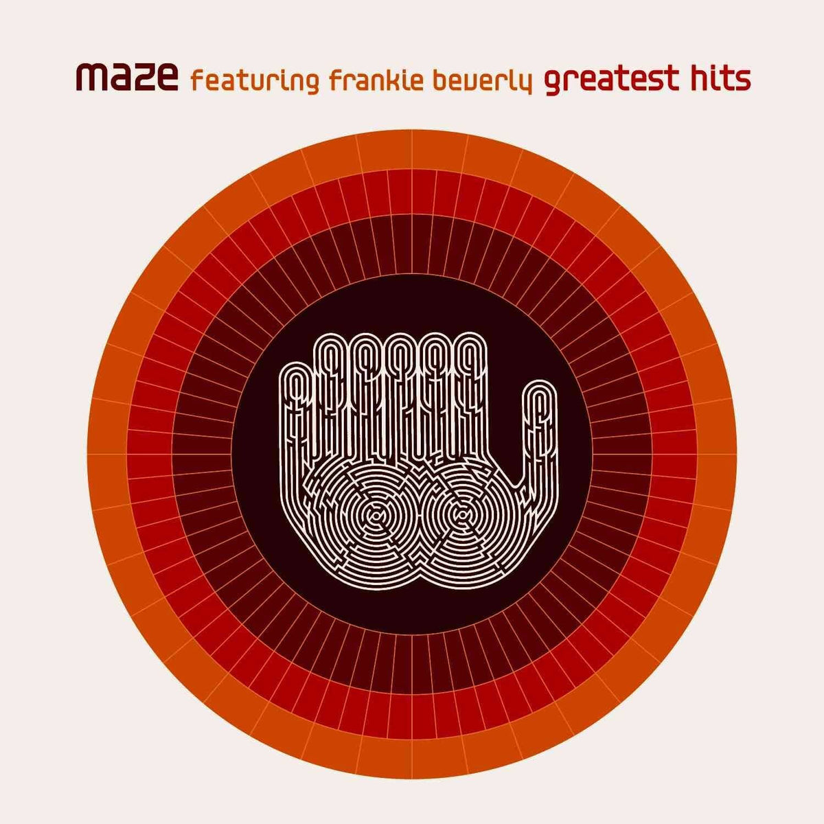 Audio CD cover with orange circular pattern and black center artwork
