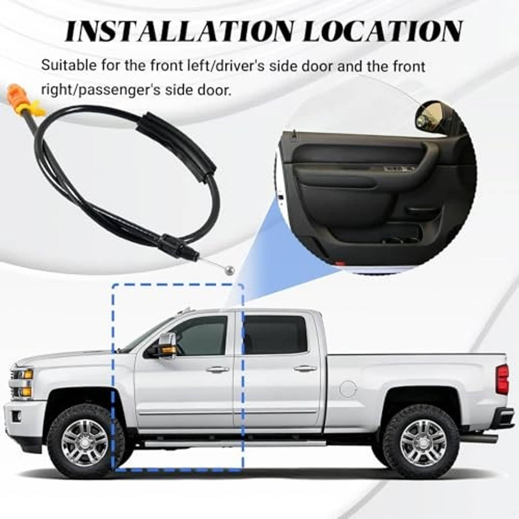 Door latch release cable for front left/right door lock release installation location