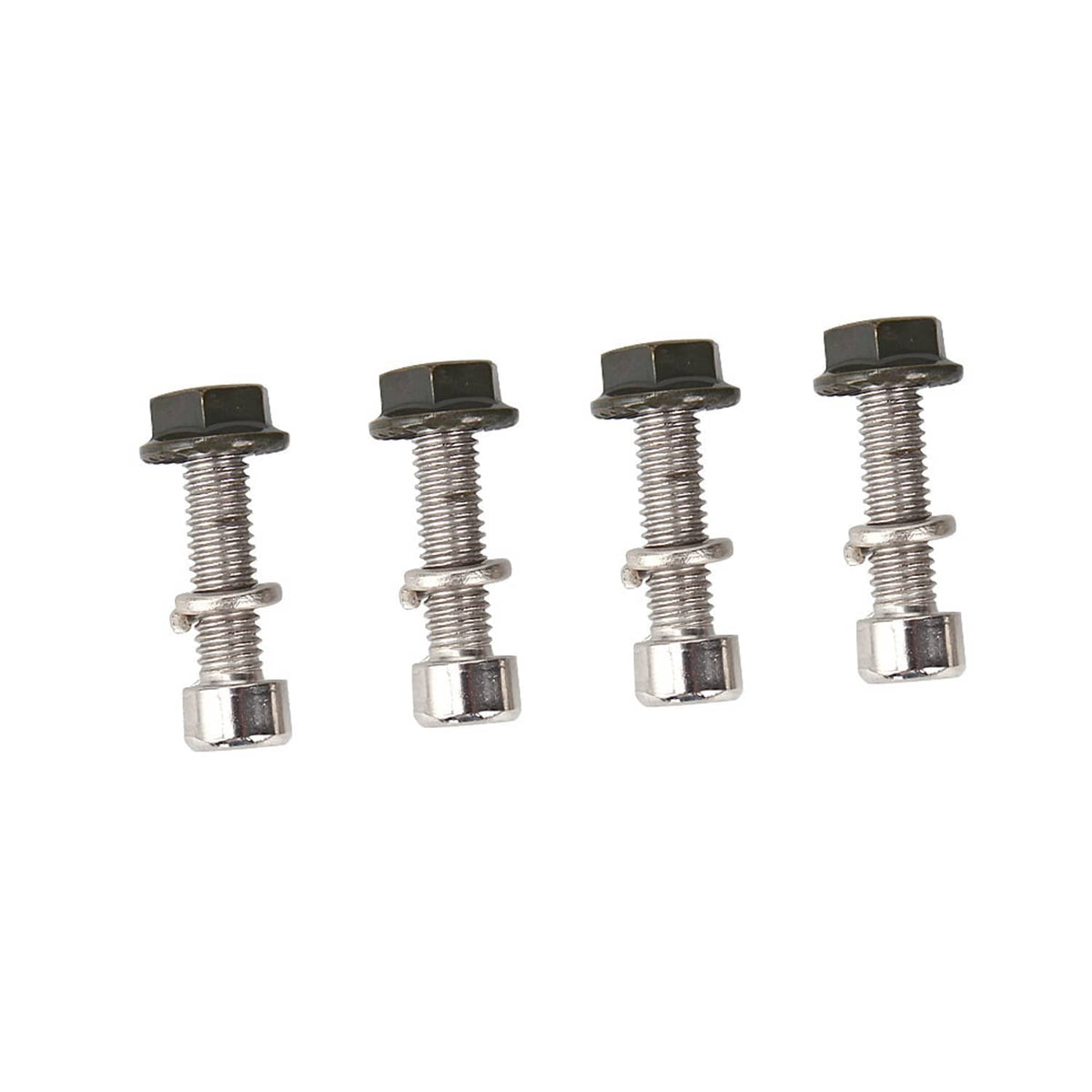 Mirror mounting hardware set: chrome bolts with rubber washers