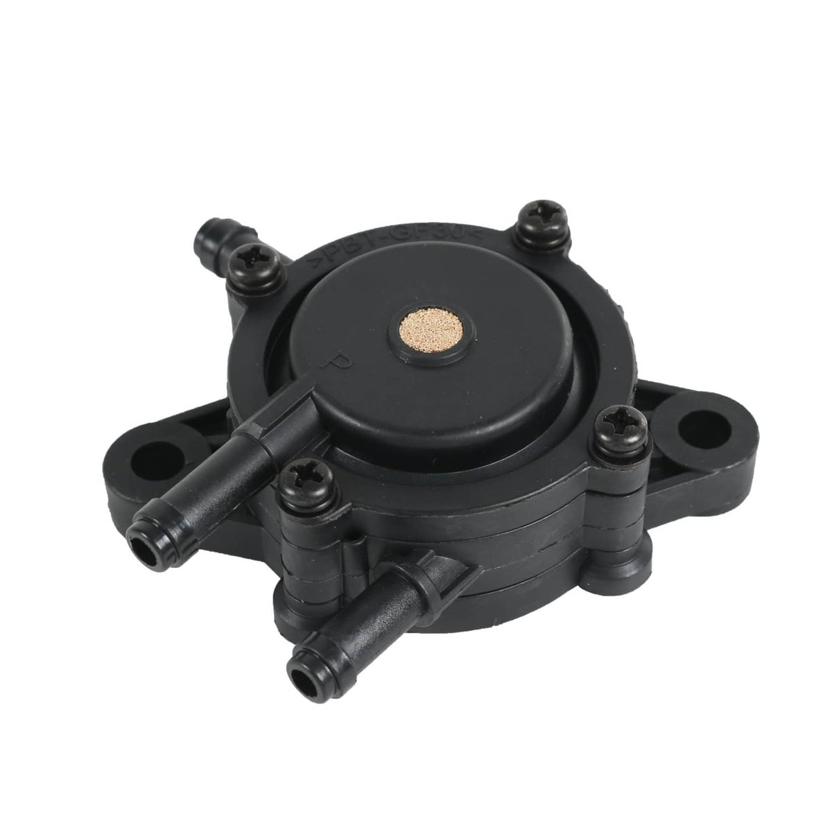 Carburetor kit black diaphragm valve assembly with vacuum fittings and mounting tabs