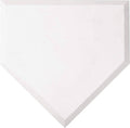 White rubber baseball home plate with beveled edges, portable throw-down base.