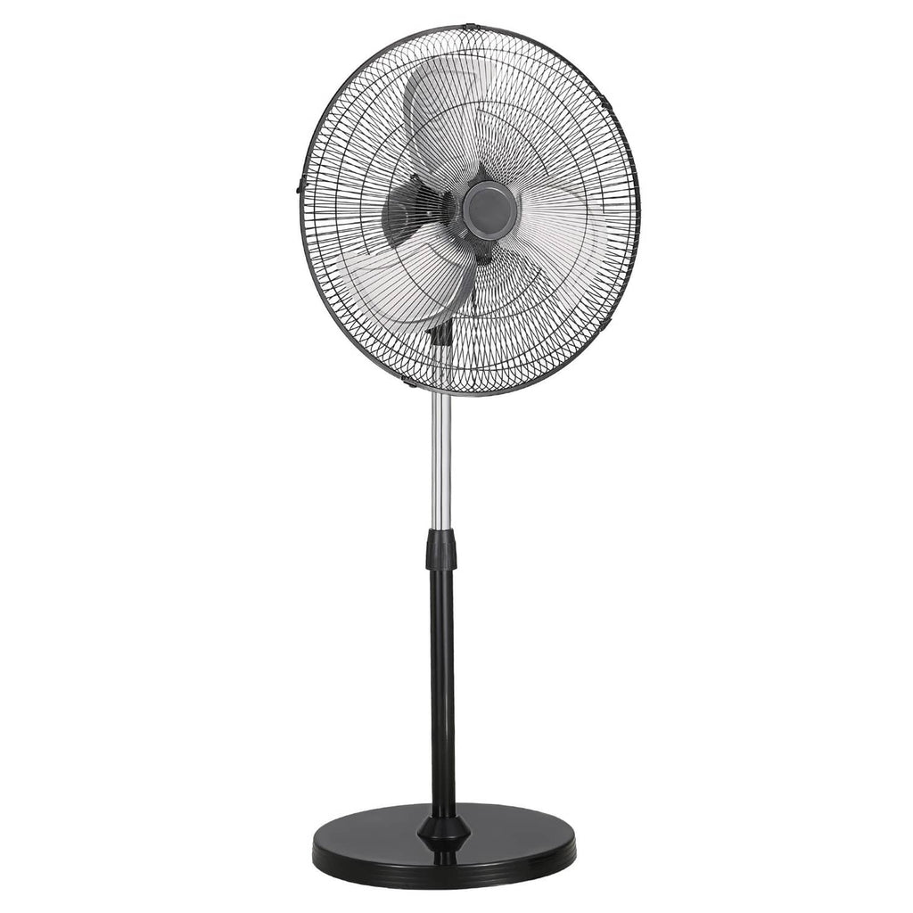 20-inch pedestal standing fan with circular grill and adjustable stand