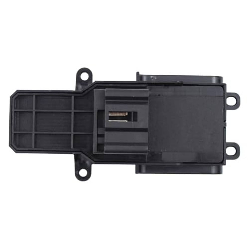 Power window switch back side with exposed connector, black plastic housing