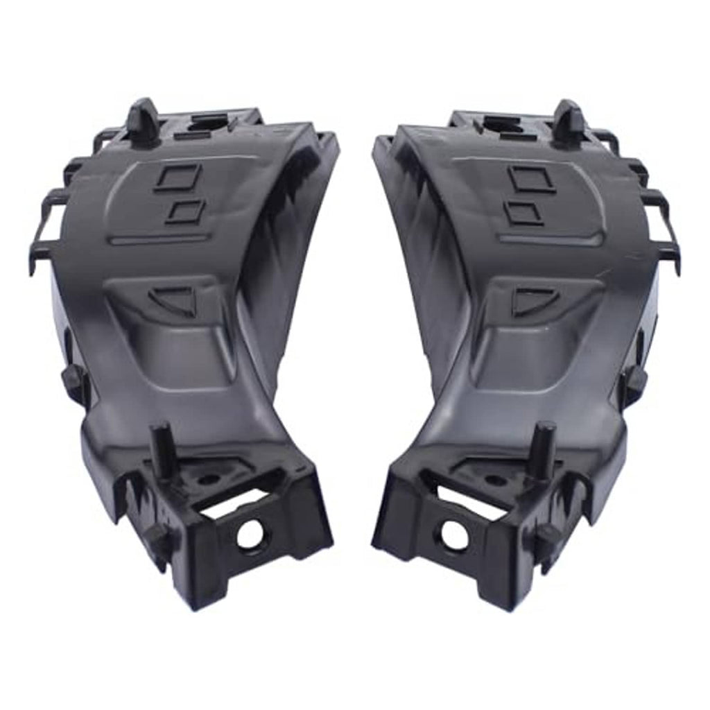 Pair of dark gray bumper support rails, showing inner contours and mounting brackets