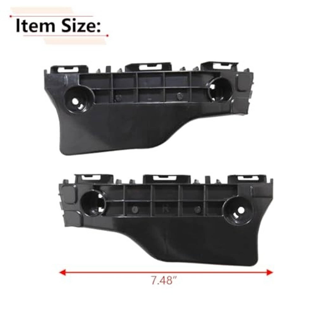 Black front bumper bracket with two round openings and top mounting clips