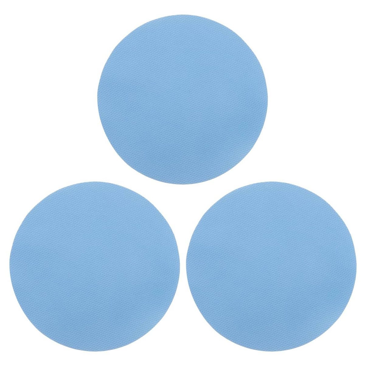 Set of 3 blue round rubber jar opener gripper pads, textured grip