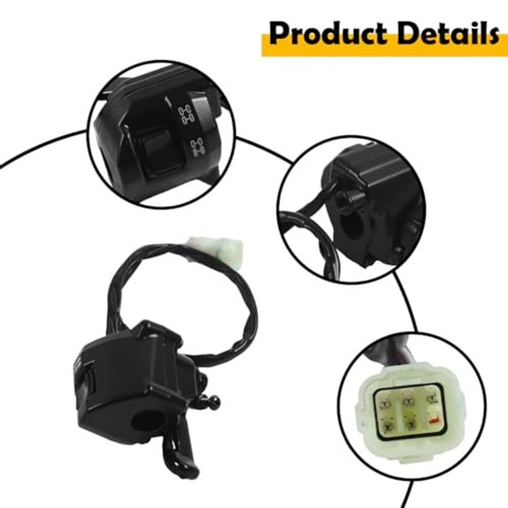 Throttle lever control module with wiring and multi-pin connector, black switch housing