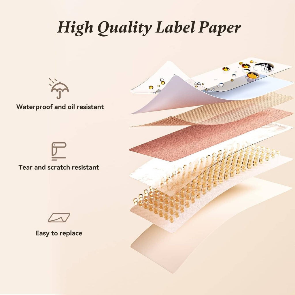 High quality label paper roll stack for thermal label maker, waterproof and scratch-resistant